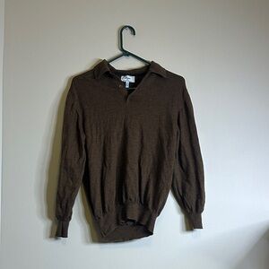 Vintage Brioni Neiman Marcus Brown Men's Sweater 100% Lana Wool